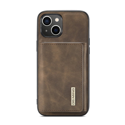 For iPhone 14 Plus DG.MING M1 Series 3-Fold Multi Card Wallet Leather Case(Coffee) - iPhone 14 Plus Cases by DG.MING | Online Shopping UK | buy2fix