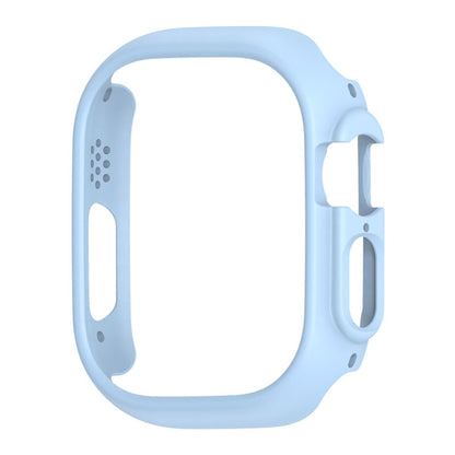 For Apple Watch Ultra 49mm PC Hollow Electroplating Protective Case(Ice Blue) - Watch Cases by buy2fix | Online Shopping UK | buy2fix