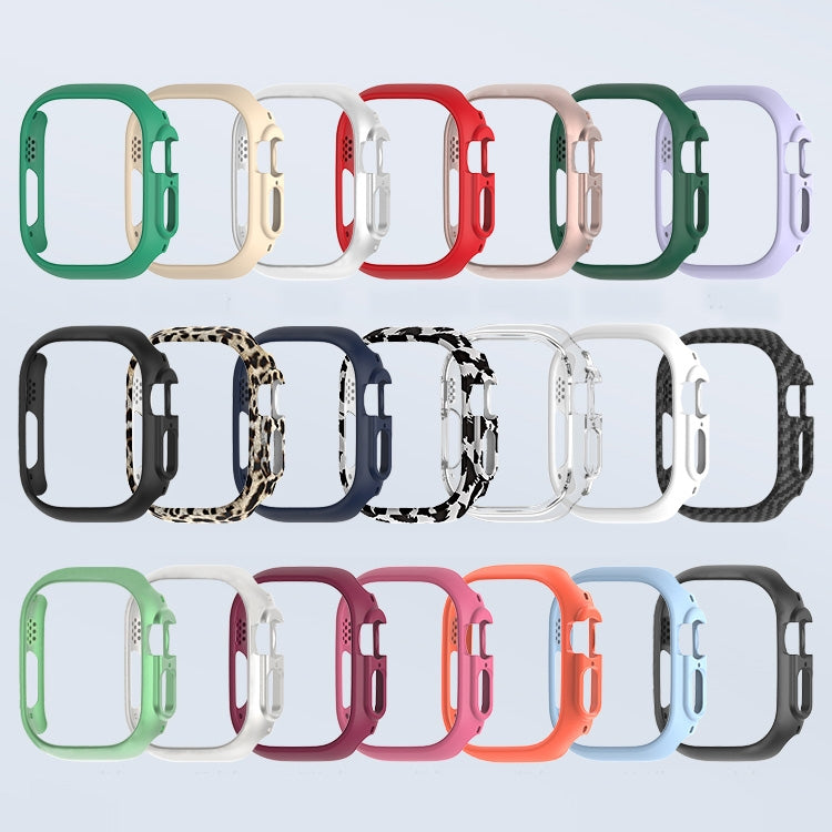 For Apple Watch Ultra 49mm PC Hollow Electroplating Protective Case(White) - Watch Cases by buy2fix | Online Shopping UK | buy2fix