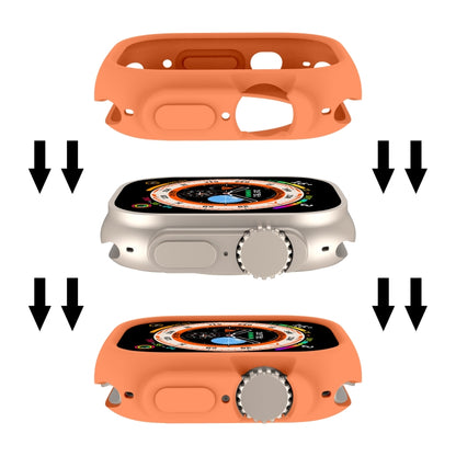 For Apple Watch Ultra 49mm Candy TPU Protective Case(Orange) - Watch Cases by buy2fix | Online Shopping UK | buy2fix