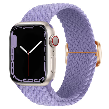 Buckle Nylon Braided Watch Band for Apple Watch Ultra 49mm&Watch Ultra 2 49mm / Series 9&8&7 45mm / SE 3&SE 2&6&SE&5&4 44mm / 3&2&1 42mm(Lavender) - Watch Bands by buy2fix | Online Shopping UK | buy2fix