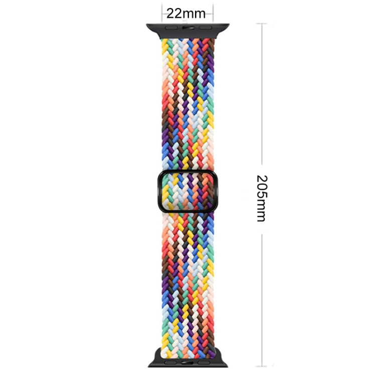 Buckle Nylon Braided Watch Band for Apple Watch Ultra 49mm&Watch Ultra 2 49mm / Series 9&8&7 45mm / SE 3&SE 2&6&SE&5&4 44mm / 3&2&1 42mm(Orange) - Watch Bands by buy2fix | Online Shopping UK | buy2fix