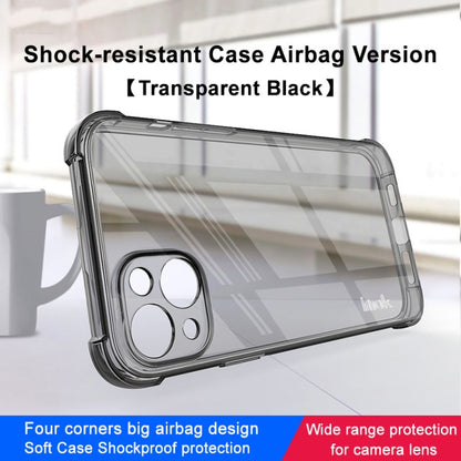 For iPhone 14 imak Shockproof Airbag TPU Phone Case(Transparent Black) - iPhone 14 Cases by imak | Online Shopping UK | buy2fix