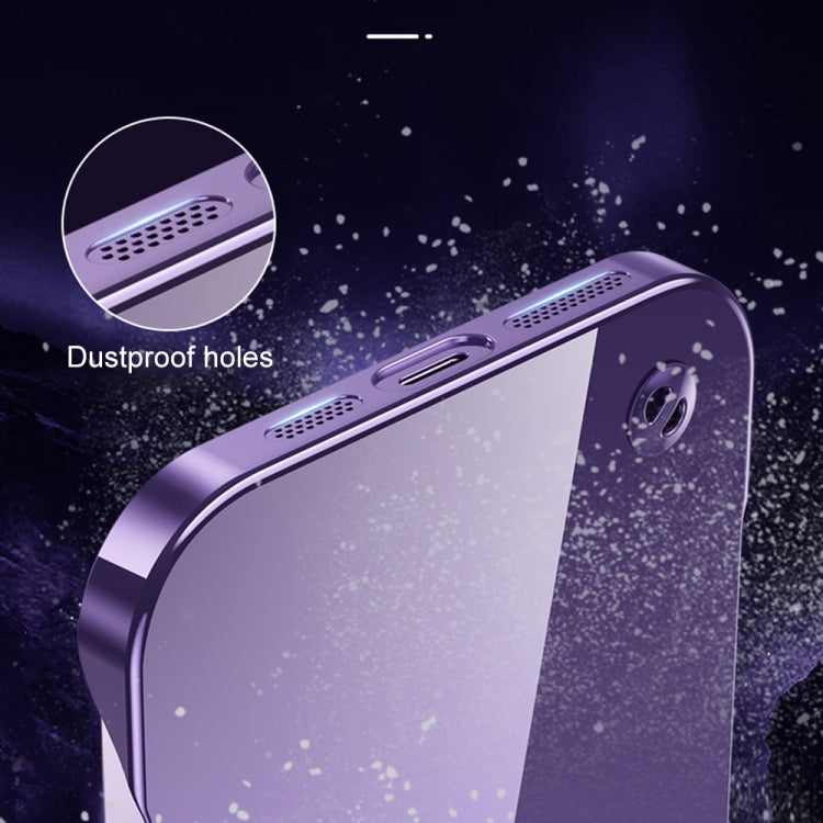 For iPhone 13 Pro Max Electroplating Frameless Clear PC Phone Case(Purple) - iPhone 13 Pro Max Cases by buy2fix | Online Shopping UK | buy2fix