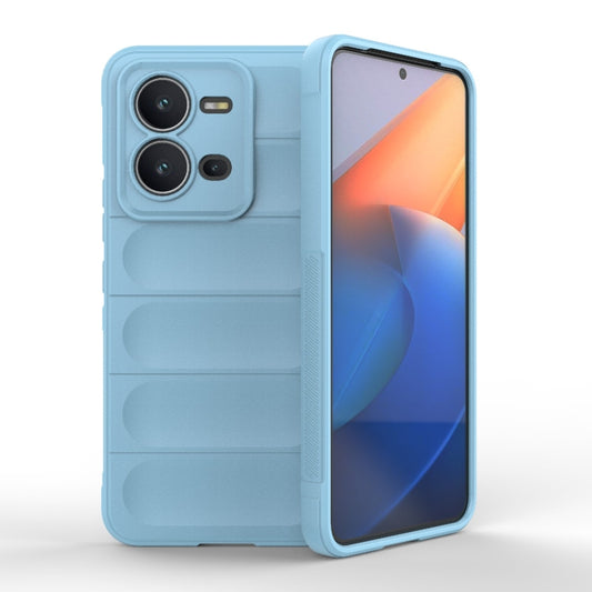 For vivo V25 5G Global Magic Shield TPU + Flannel Phone Case(Light Blue) - vivo Cases by buy2fix | Online Shopping UK | buy2fix