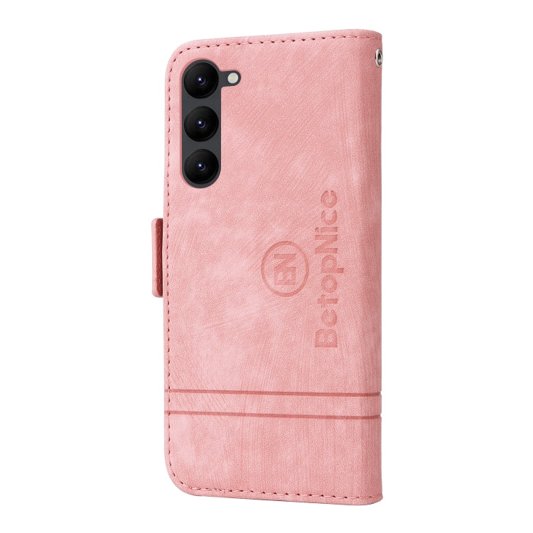 For Samsung Galaxy S23 5G BETOPNICE Dual-side Buckle Leather Phone Case(Pink) - Galaxy S23 5G Cases by BETOPNICE | Online Shopping UK | buy2fix