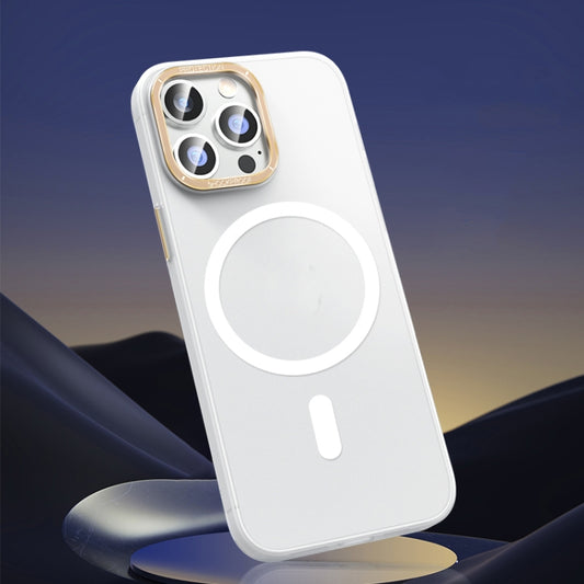 For iPhone 14 Pro Max Magsafe Magnetic Crystal Frosted Series Phone Case(Translucent White) - iPhone 14 Pro Max Cases by buy2fix | Online Shopping UK | buy2fix