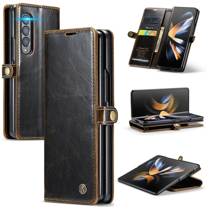 For Samsung Galaxy Z Fold4 CaseMe 003 Crazy Horse Texture Leather Phone Case(Coffee) - Galaxy Z Fold4 5G Cases by CaseMe | Online Shopping UK | buy2fix