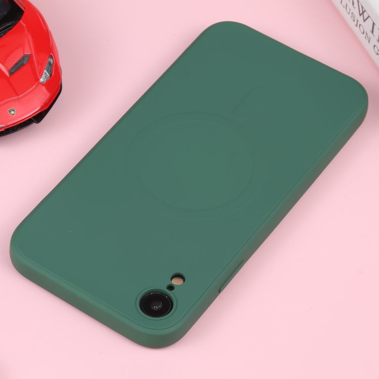 For iPhone XR Liquid Silicone Full Coverage Shockproof Magsafe Phone Case(Deep Green) - More iPhone Cases by buy2fix | Online Shopping UK | buy2fix