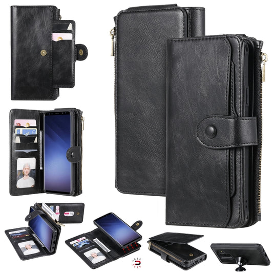 For Galaxy S9+ Multifunctional Retro Detachable Magnetic Horizontal Flip Leather Case with Card Slots & Holder & Wallet & Photo Frame(Black) - Galaxy Phone Cases by buy2fix | Online Shopping UK | buy2fix