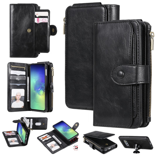 For Galaxy S10e Multifunctional Retro Detachable Magnetic Horizontal Flip Leather Case with Card Slots & Holder & Wallet & Photo Frame(Black) - Galaxy Phone Cases by buy2fix | Online Shopping UK | buy2fix