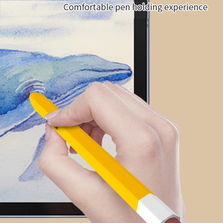 For Samsung Galaxy Tab S6 Lite P610/P615 LOVE MEI Soft Silicone Stylus Pen Protective Case(Yellow) - Pencil Accessories by LOVE MEI | Online Shopping UK | buy2fix