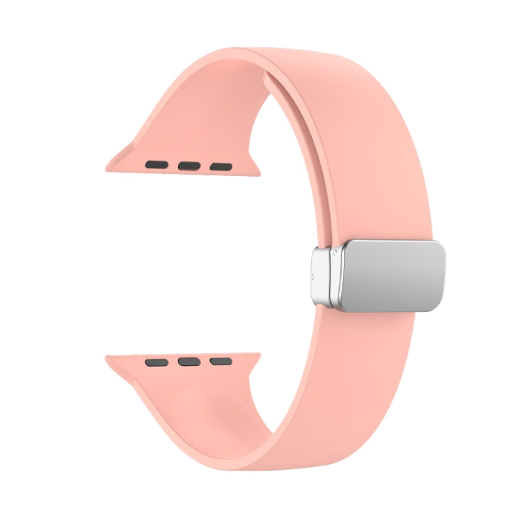 Folding Buckle Silicone Watch Band For Apple Watch Ultra 49mm(Pink) - Watch Bands by buy2fix | Online Shopping UK | buy2fix