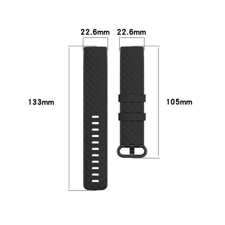 Color Buckle TPU Wrist Strap Watch Band for Fitbit Charge 4 / Charge 3 / Charge 3 SE, Size: L(Red) - Watch Bands by buy2fix | Online Shopping UK | buy2fix