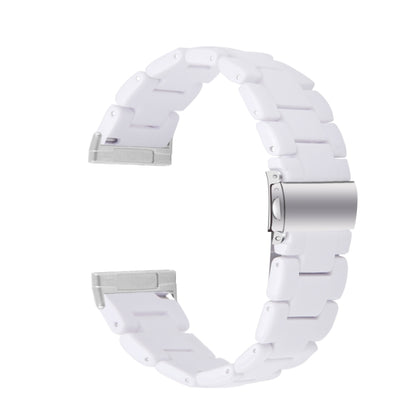 For Fitbit Versa 4 / Sense 2 Universal Resin Watch Band(White) - Watch Bands by buy2fix | Online Shopping UK | buy2fix