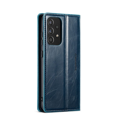 For Samsung Galaxy A33 5G CaseMe 003 Crazy Horse Texture Leather Phone Case(Blue) - Galaxy Phone Cases by CaseMe | Online Shopping UK | buy2fix