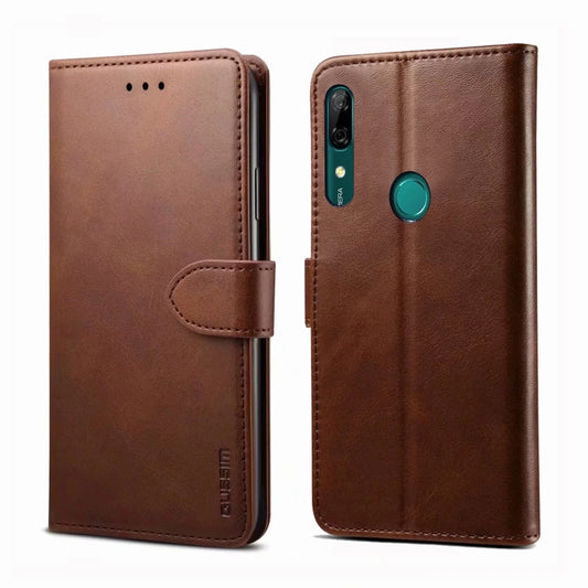 For Huawei Y9 Prime (2019) GUSSIM Business Style Horizontal Flip Leather Case with Holder & Card Slots & Wallet(Brown) - Huawei Cases by GUSSIM | Online Shopping UK | buy2fix