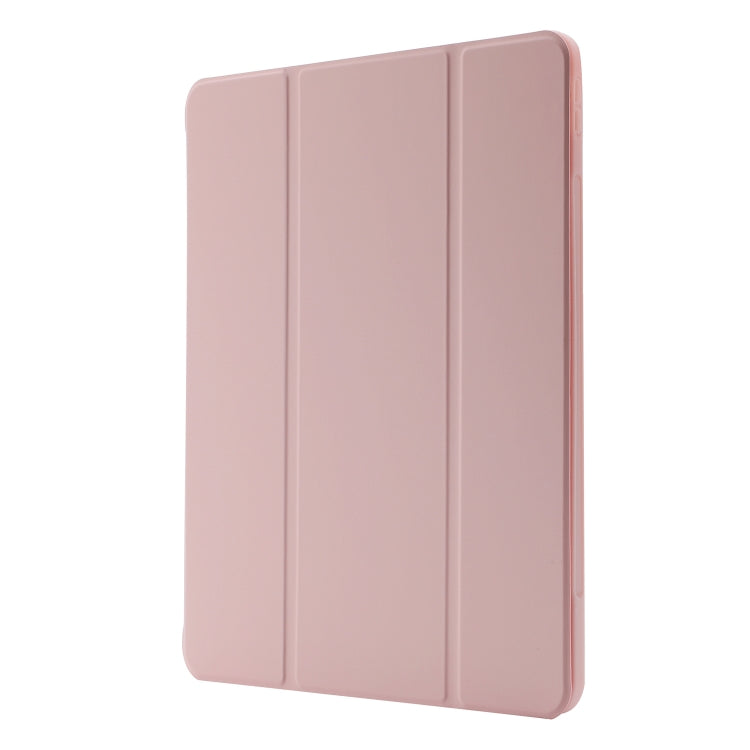 Skin Feel Pen Holder Tri-fold Tablet Leather Case For iPad Air 13 2024 / iPad Pro 12.9 2022 / 2021 / 2020 / 2018(Pink) - iPad Pro 12.9 (2022/2021) Cases by buy2fix | Online Shopping UK | buy2fix