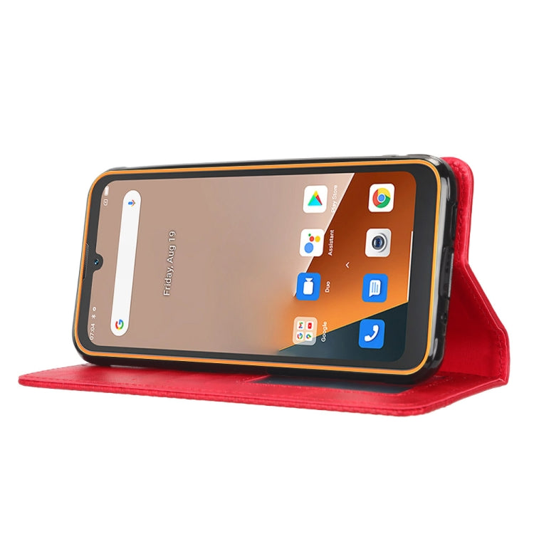 For Blackview BV5200 Magnetic Buckle Retro Texture Leather Phone Case(Red) - More Brand by buy2fix | Online Shopping UK | buy2fix