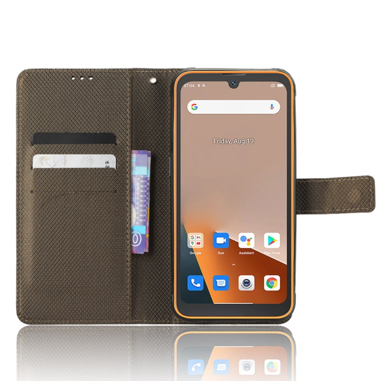 For Blackview BV5200 Diamond Texture Leather Phone Case(Brown) - More Brand by buy2fix | Online Shopping UK | buy2fix