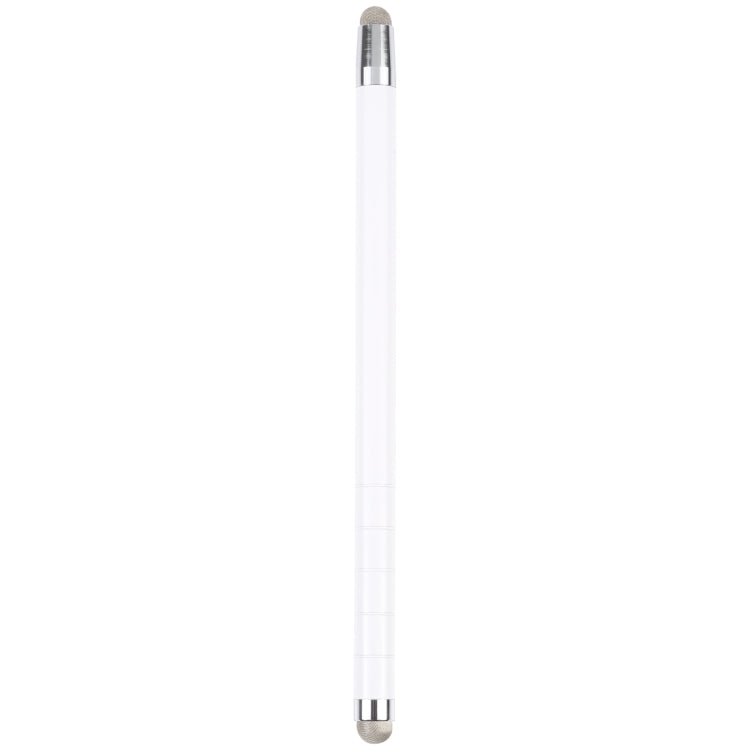 Universal Antenna Extended Double Cloth Head Stylus(White) - Stylus Pen by buy2fix | Online Shopping UK | buy2fix