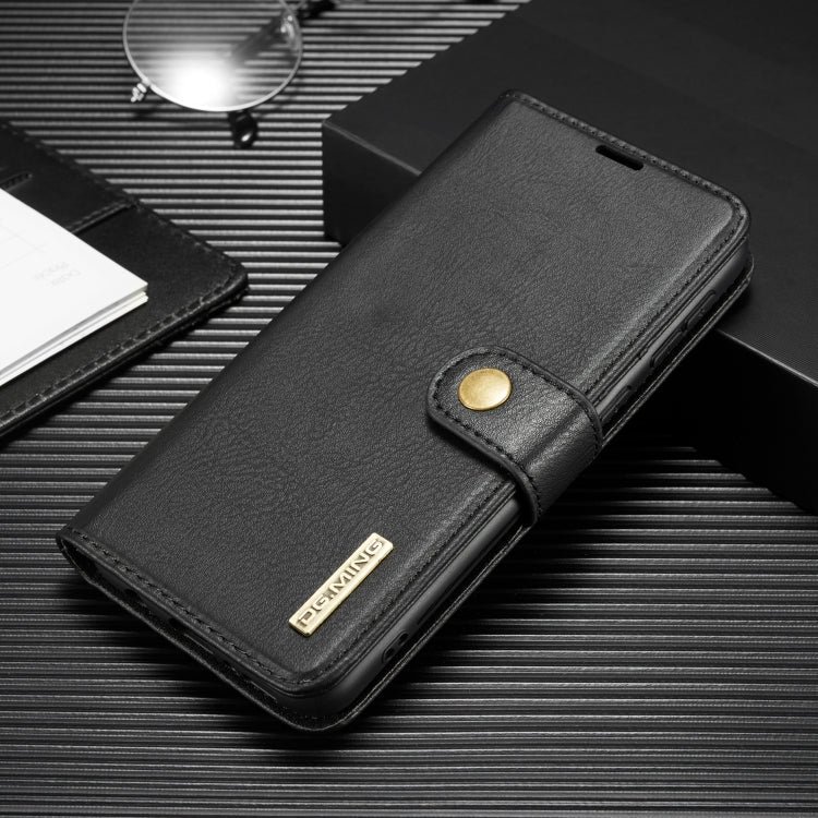 For Galaxy M31 DG.MING Crazy Horse Texture Flip Detachable Magnetic Leather Case with Holder & Card Slots & Wallet(Black) - Galaxy Phone Cases by DG.MING | Online Shopping UK | buy2fix