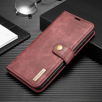 For Galaxy S20+ DG.MING Crazy Horse Texture Flip Detachable Magnetic Leather Case with Holder & Card Slots & Wallet(Red) - Galaxy Phone Cases by DG.MING | Online Shopping UK | buy2fix