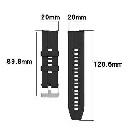 For Huawei Watch Buds / Watch 3 Pro New 20mm Silicone Silver Buckle Watch Band(White) - Watch Bands by buy2fix | Online Shopping UK | buy2fix