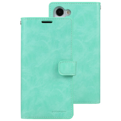 For Samsung Galaxy S23+ 5G GOOSPERY MANSOOR DIARY 9 Card Slots Leather Phone Case(Mint Green) - Galaxy S23+ 5G Cases by GOOSPERY | Online Shopping UK | buy2fix