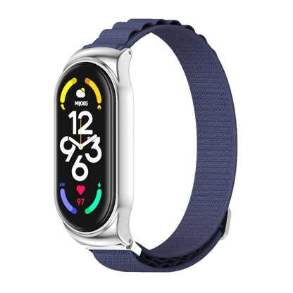 For Xiaomi Mi Band 6 / 5 / 4 / 3 MIJOBS CS Nylon Breathable Watch Band(Midnight Blue Silver) - Watch Bands by MIJOBS | Online Shopping UK | buy2fix