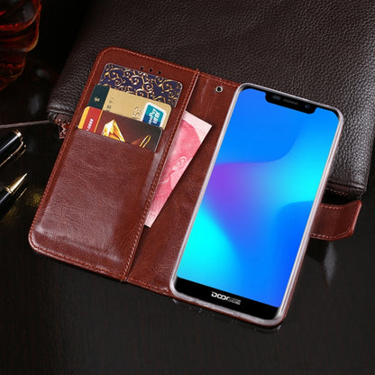 For Doogee X70 idewei  Crazy Horse Texture Horizontal Flip Leather Case with Holder & Card Slots & Wallet(Dark Blue) - More Brand by idewei | Online Shopping UK | buy2fix