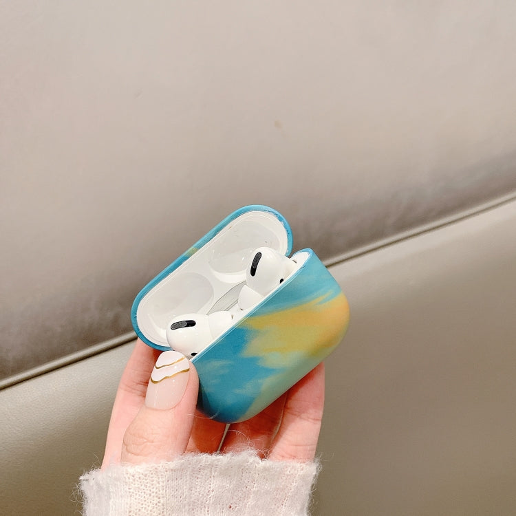 For AirPods Pro Ink Painting Water Sticker PC Earphone Case(Ink Rainbow) - For AirPods Pro by buy2fix | Online Shopping UK | buy2fix