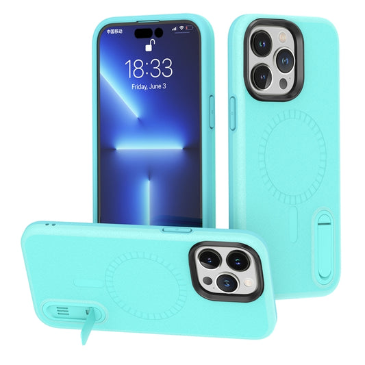 For iPhone 14 Pro Max Terminator MagSafe Magnetic Holder Phone Case(Mint Green) - iPhone 14 Pro Max Cases by buy2fix | Online Shopping UK | buy2fix