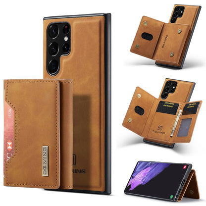 For Samsung Galaxy S23 Ultra 5G DG.MING M2 Series 3-Fold Multi Card Bag + Phone Case(Brown) - Galaxy S23 Ultra 5G Cases by DG.MING | Online Shopping UK | buy2fix