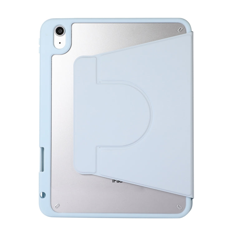 2 in 1 Acrylic Split Rotating Leather Tablet Case For iPad Air 13 2024 / iPad Pro 12.9 2022 / 2020 / 2021 / 2018(Ice Blue) - iPad Pro 12.9 (2022/2021) Cases by buy2fix | Online Shopping UK | buy2fix