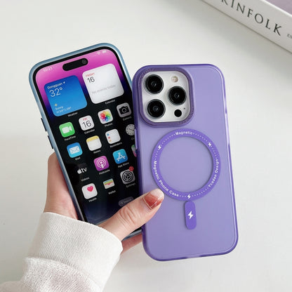 For iPhone 13 Pro Max Colorful Series TPU+PC Magsafe Magnetic Phone Case(Purple) - iPhone 13 Pro Max Cases by buy2fix | Online Shopping UK | buy2fix