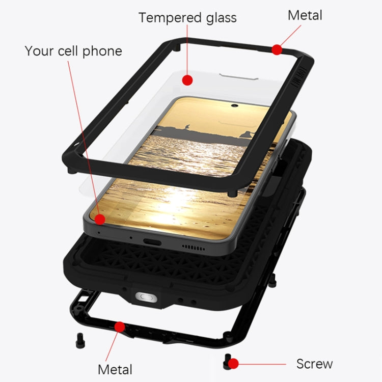 For Xiaomi 13 LOVE MEI Metal Shockproof Life Waterproof Dustproof Phone Case(Red) - 13 Cases by LOVE MEI | Online Shopping UK | buy2fix