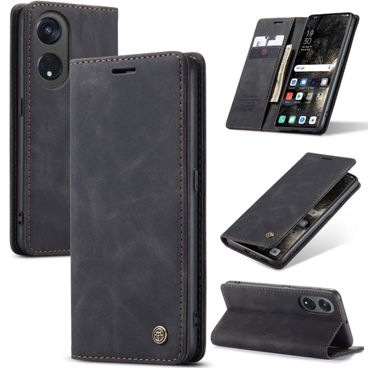 For OPPO Reno8 T 5G CaseMe 013 Multifunctional Horizontal Flip Leather Phone Case(Black) - OPPO Cases by CaseMe | Online Shopping UK | buy2fix