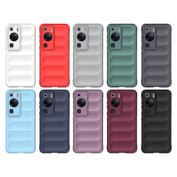 For Huawei P60 Magic Shield TPU + Flannel Phone Case(Black) - Huawei Cases by buy2fix | Online Shopping UK | buy2fix