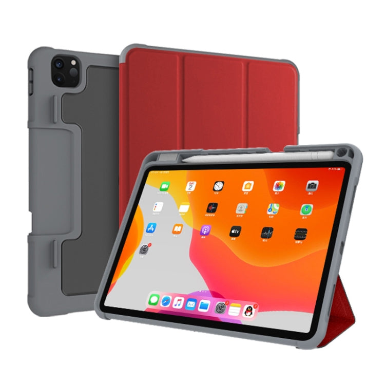 For iPad Pro 11 2022 / 2021 / 2020 Mutural Horizontal Flip Leather Tablet Case with Holder & Pen Slot(Red) - iPad Pro 11 (2022/2021) Cases by Mutural | Online Shopping UK | buy2fix