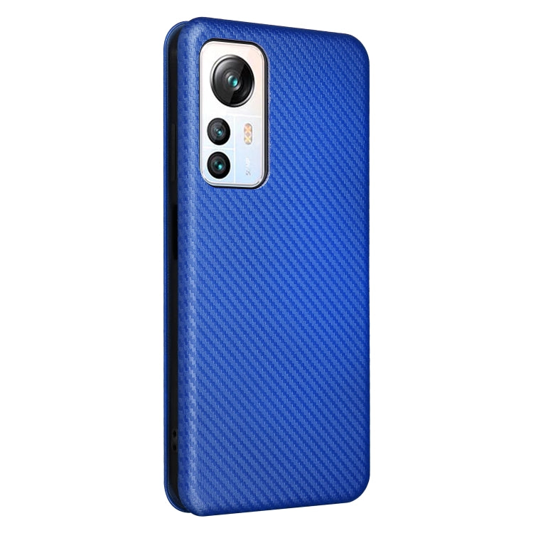 For Blackview A85 Carbon Fiber Texture Flip Leather Phone Case(Blue) - More Brand by buy2fix | Online Shopping UK | buy2fix