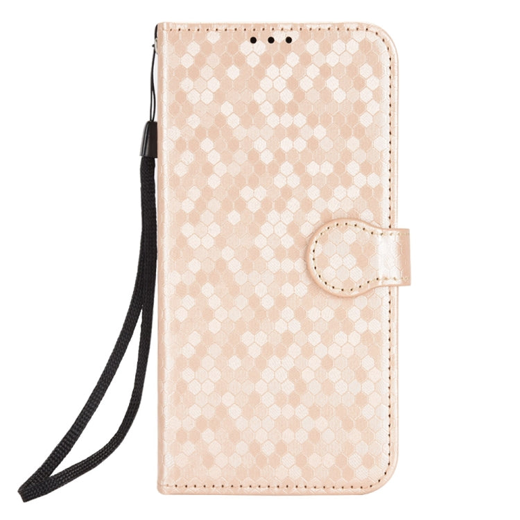 For Blackview A85 Honeycomb Dot Texture Leather Phone Case(Gold) - More Brand by buy2fix | Online Shopping UK | buy2fix