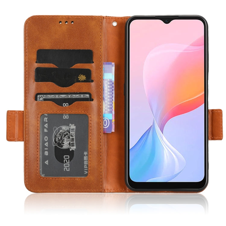 For Blackview A85 Symmetrical Triangle Leather Phone Case(Brown) - More Brand by buy2fix | Online Shopping UK | buy2fix