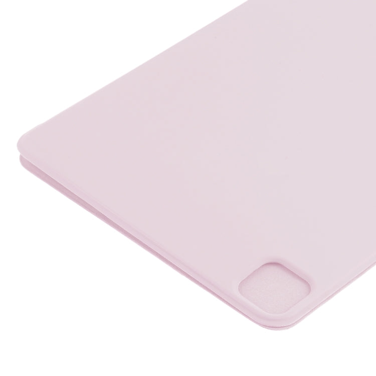 For iPad Air 13 2024 / Pro 12.9 2020 Non-buckle Double-sided Magnetic Flip Leather Tablet Case With Holder & Sleep / Wake-up Function(Pink) - iPad Pro 12.9 (2020) Cases by buy2fix | Online Shopping UK | buy2fix