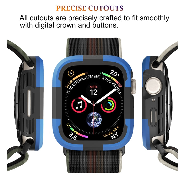 For Apple Watch Ultra 49mm Armor Frame Watch Case(Blue) - Watch Cases by buy2fix | Online Shopping UK | buy2fix