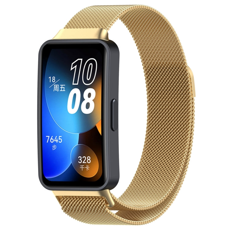 For Huawei Band 8 Milanese Metal Watch Band(Gold) - Watch Bands by buy2fix | Online Shopping UK | buy2fix