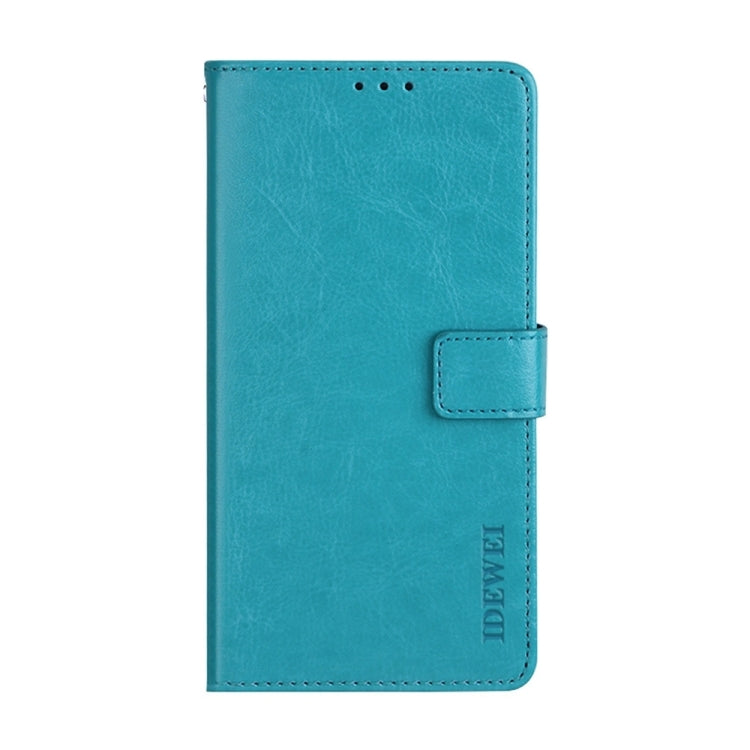 For Blackview A85 idewei Crazy Horse Texture Leather Phone Case with Holder(Sky Blue) - More Brand by idewei | Online Shopping UK | buy2fix