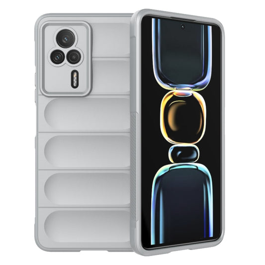 For Xiaomi Redmi K60E 5G Magic Shield TPU + Flannel Phone Case(Grey) - Xiaomi Cases by buy2fix | Online Shopping UK | buy2fix