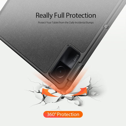 For Xiaomi Redmi Pad SE DUX DUCIS Domo Series Magnetic Flip Leather Tablet Case(Black) - More Tablet Cases by DUX DUCIS | Online Shopping UK | buy2fix