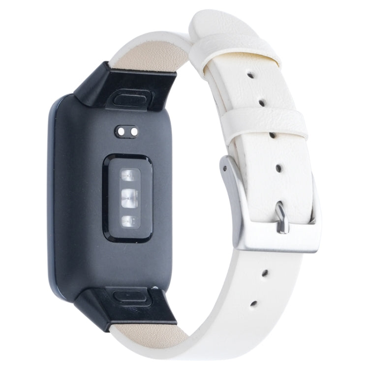 For Xiaomi Mi Band 7 Pro Leather Texture Replacement Watch Band(White) - Watch Bands by buy2fix | Online Shopping UK | buy2fix